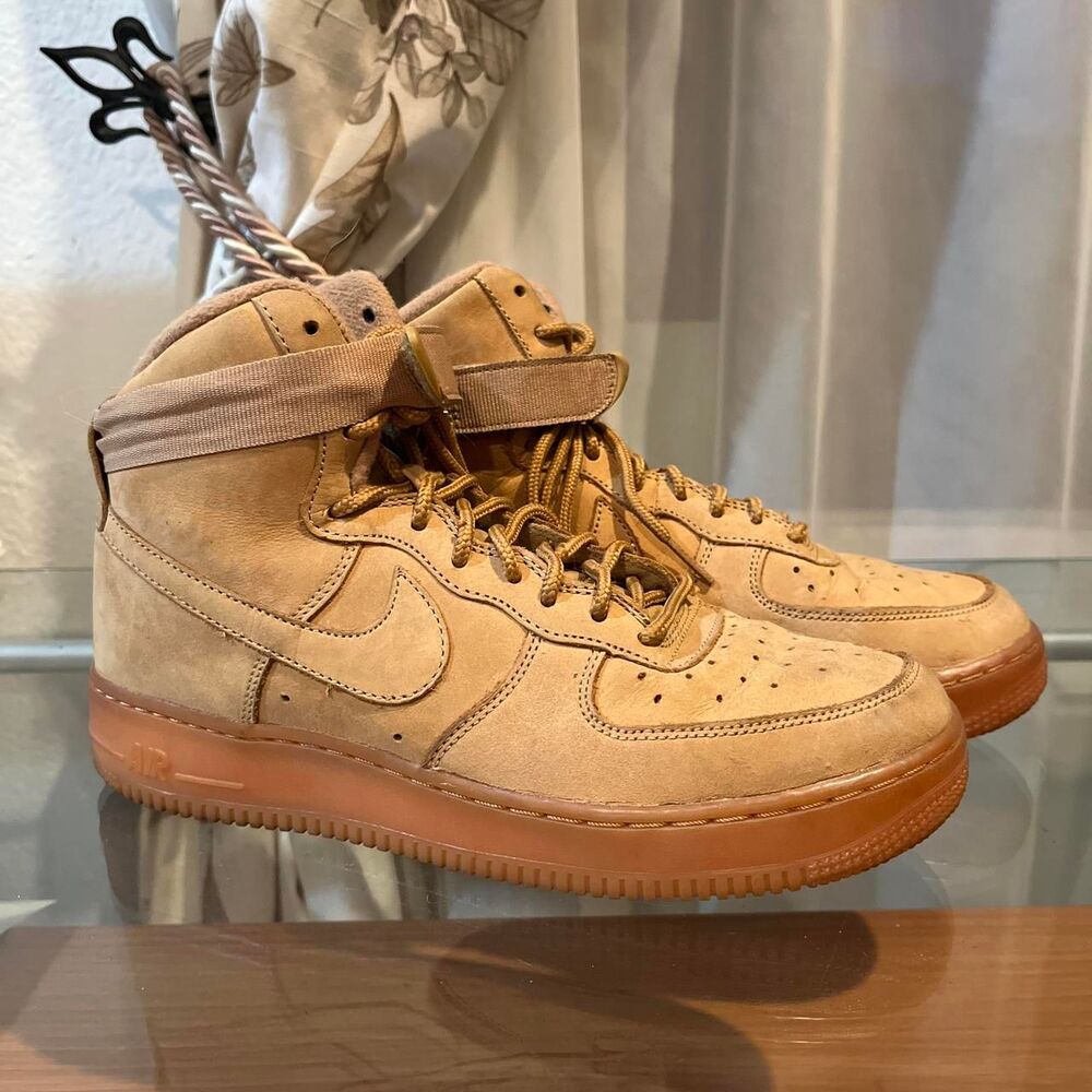 Rare 2016 Nike Air Force 1 High '07 LV8 WB 'Flax' Sneakers!